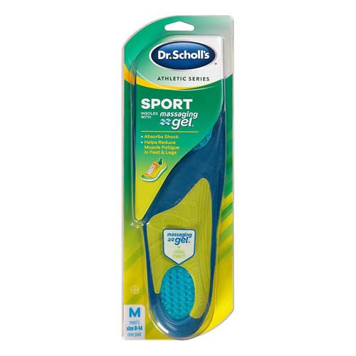Dr. Scholls Athletic Series Sport Insoles With Massaging Gel For Men, Size 8-14, 1 Pair