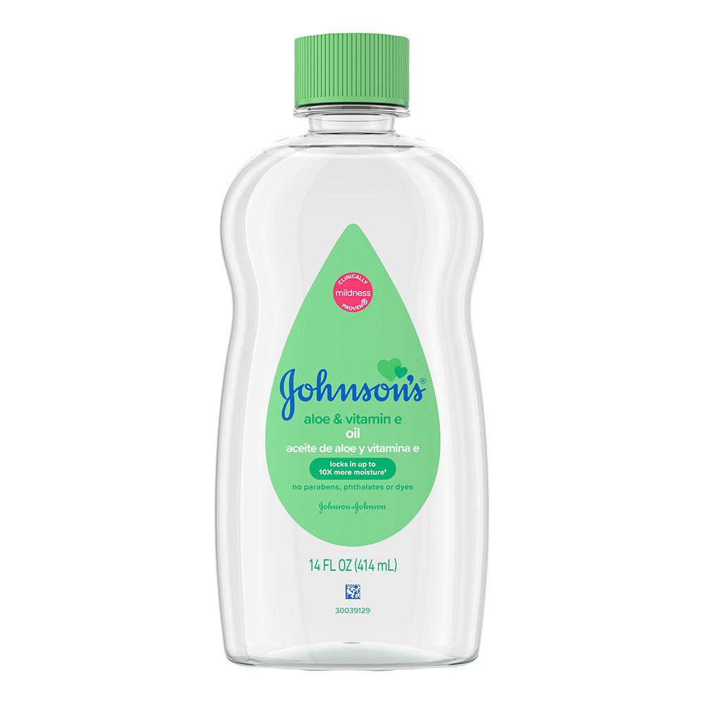 Johnsons Baby Oil With Aloe Vera And Vitamin E, 14 Oz
