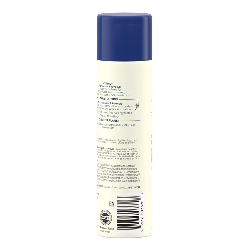 Aveeno Therapeutic Shave Gel with Oatmeal and Vitamin E for Dry Skin, 7 Oz