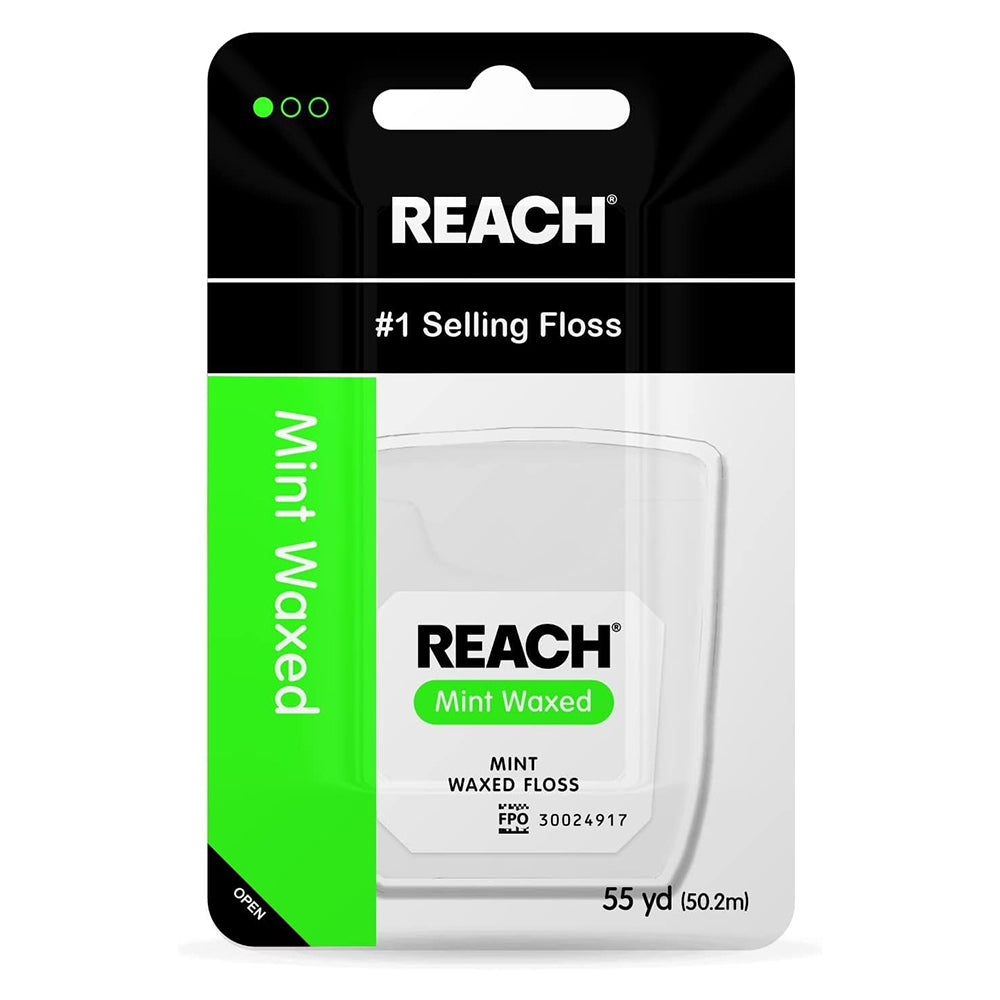 Reach Mint Waxed Mint Floss 55 Yards Helps to Prevent Gum Disease 1Ea