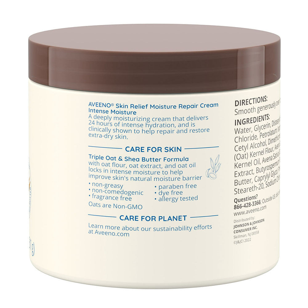Aveeno Active Naturals Skin Relief Moisture Repair Cream, Fragrance Free, 11 Oz