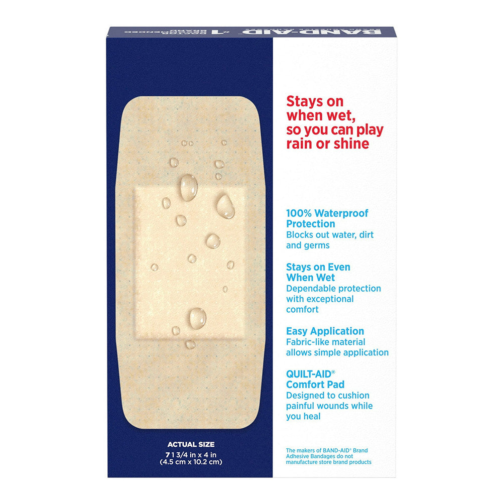 Band Aid Brand Water Block Flex Waterproof Adhesive Bandages, Extra Large, 7 Ea