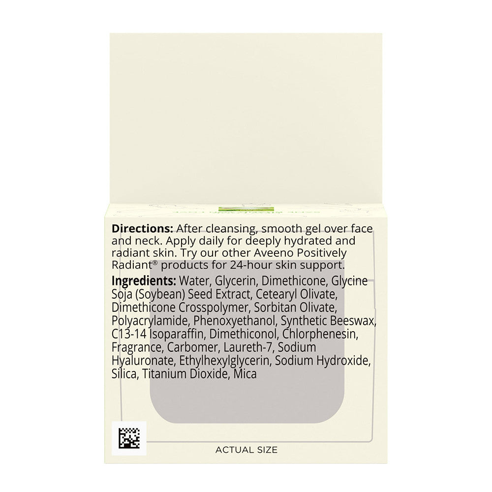 Aveeno Positively Radiant Daily Gel Facial Moisturizer with Tone Correcting Soy, Oil-Free, 1.7 Oz