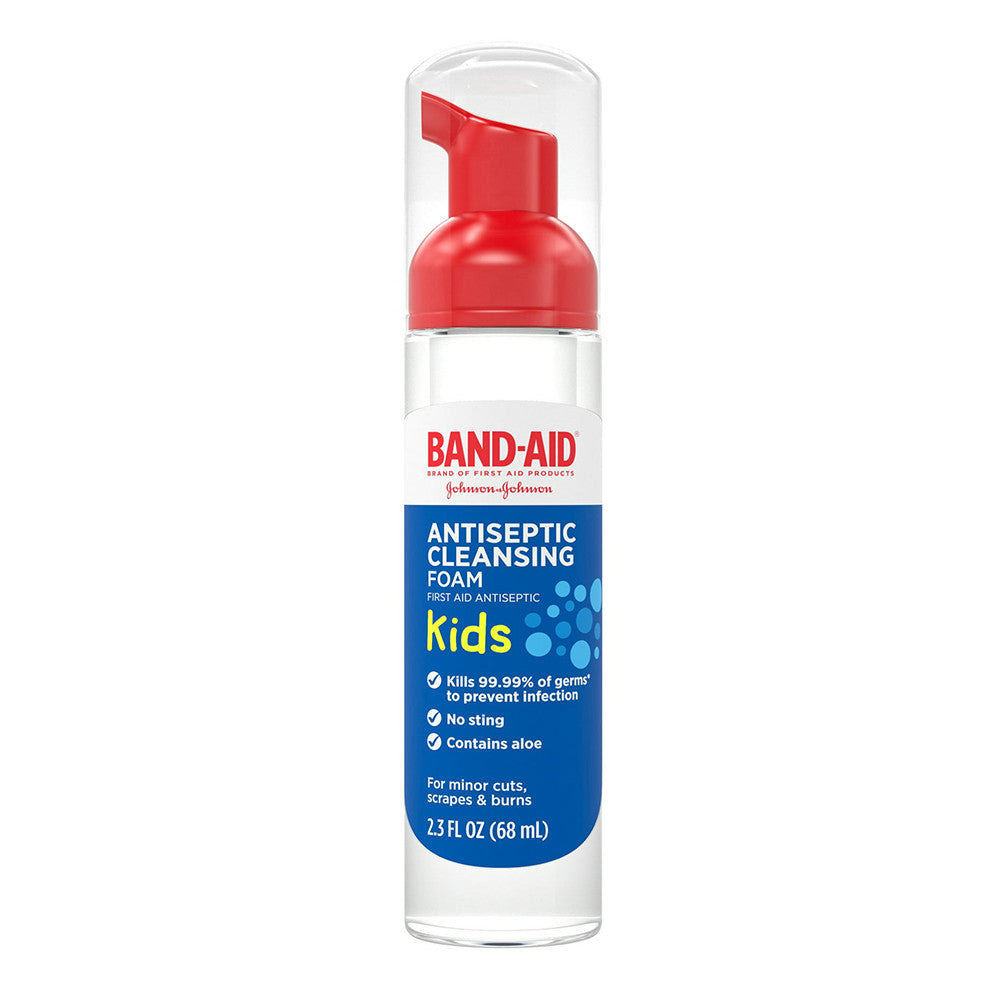 Band Aid Antiseptic Cleansing Foam for Kids, 2.3 Oz