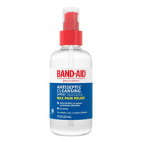 Bandaid Antiseptic Cleansing Max Pain Relief for Scrapes and Burns, 8 Oz