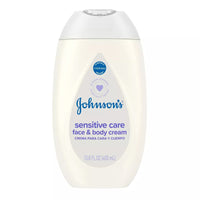 Johnsons Sensitive Care Face And Body Cream, Lightly Scented, 13.6 Oz