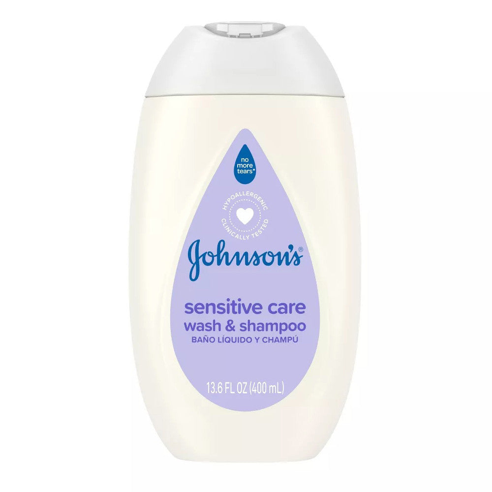 Johnsons Sensitive Care Baby 2 In 1 Body Wash And Shampoo, Lightly Scented, 13.5 Oz