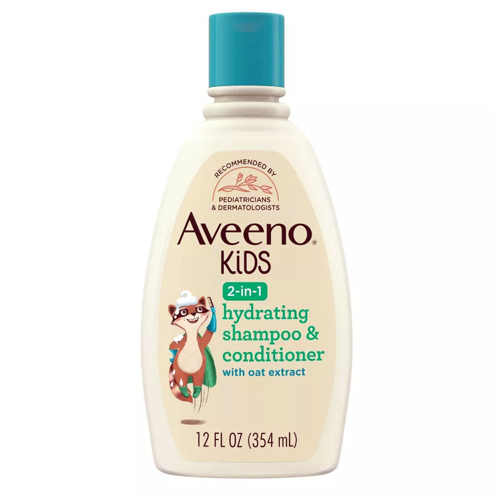 Aveeno Kids 2-in-1 Hydrating Shampoo & Conditioner, Conditions and Detangles Kids Hair, 12 Oz