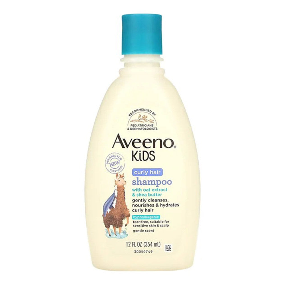 Aveeno Kids Curly Hair Shampoo, Tear Free Curl Hair Products, 12 Oz
