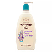 Aveeno Kids Face and Body Wash for Sensitive Skin, 18 Oz