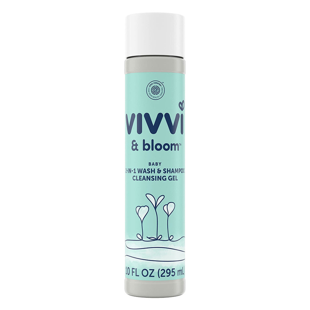 Vivvi And Bloom Gentle 2 In 1 Tear Free Baby Wash and Shampoo Cleansing Gel, 10 Oz