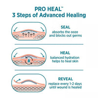 Band Aid Brand Pro Heal Adhesive Bandages with Hydrocolloid Gel Pads, Large, 5 Ea