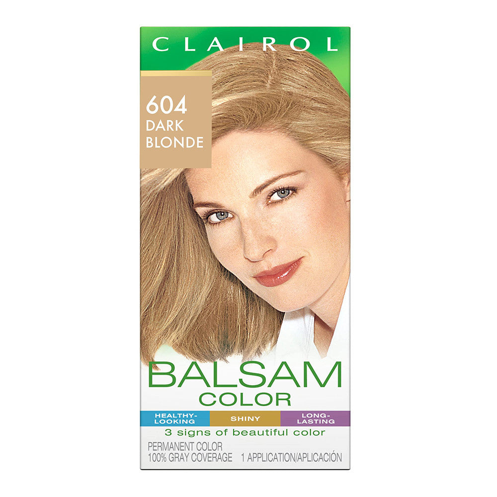 Clairol Balsam Permanent Hair Color, Level 3, Dark Blonde #604 - 1 Ea