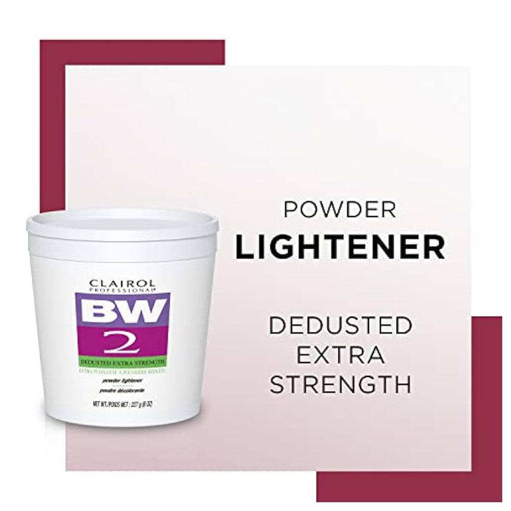 Clairol Professional BW2 Dedusted Extra Strength Hair Powder Lightener, 8 Oz