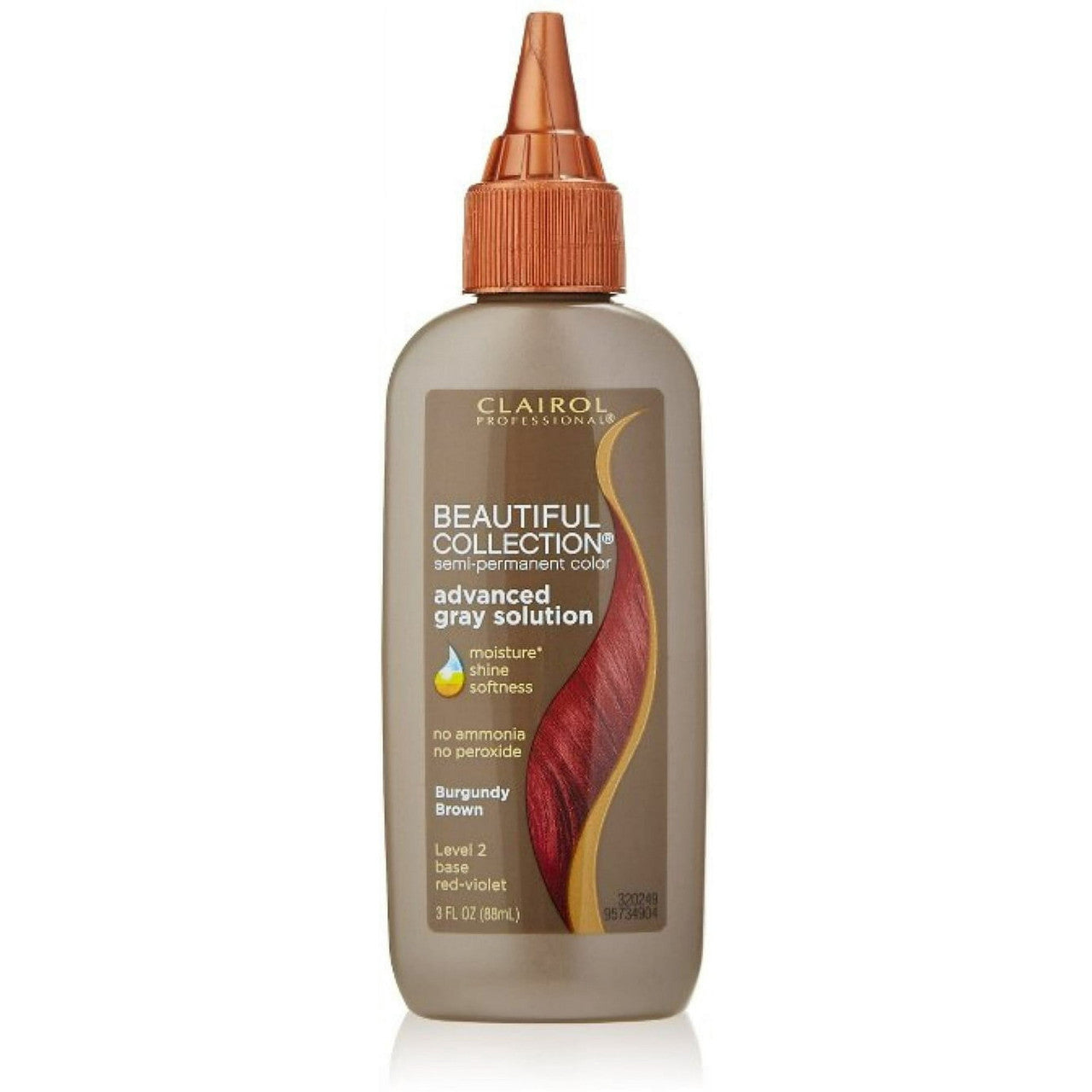 Clairol Beautiful Collection 2RV Burgundy Brown Advanced Gray Hair Color, 3 Oz