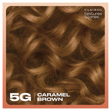 Clairol Textures & Tones Hair Color Kit, 5G Light Golden Brown, 1 Ea