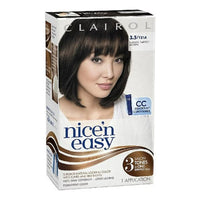 Clairol Nice N Easy Natural Darkest Brown # 121A Permanent Hair Color, Kit