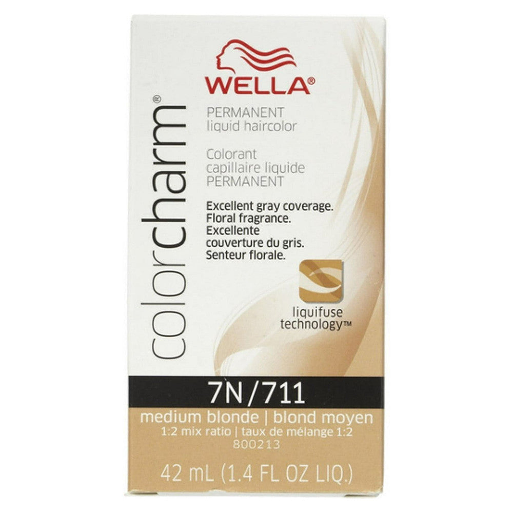 Wella Color Charm Liquid Hair Color, 7N by 711 Medium Blonde, 1.4 Oz