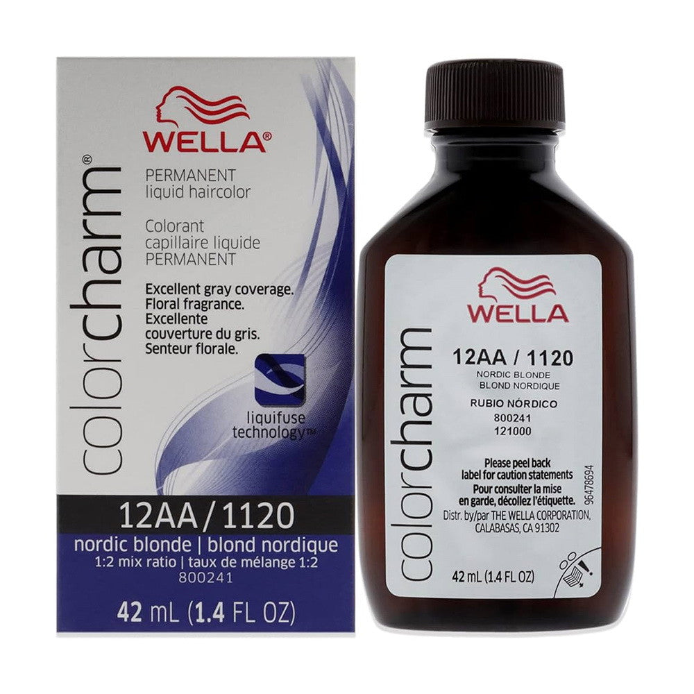 Wella Color Charm Liquid Hair Color, 12AA by 1120 Nordic Blonde, 1.4 Oz