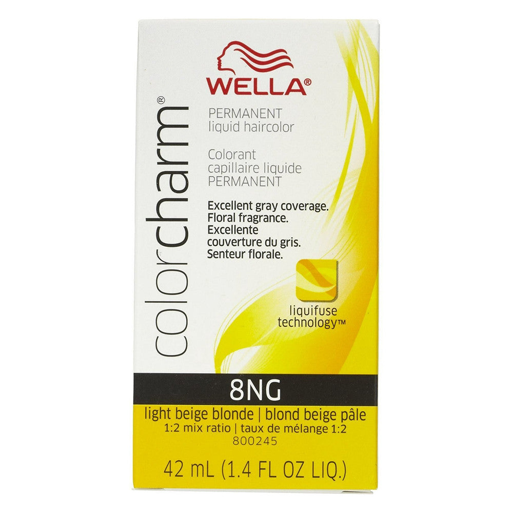 Wella Color Charm Liquid Haircolor, 8NG Light Beige Blonde, 1.4 Oz