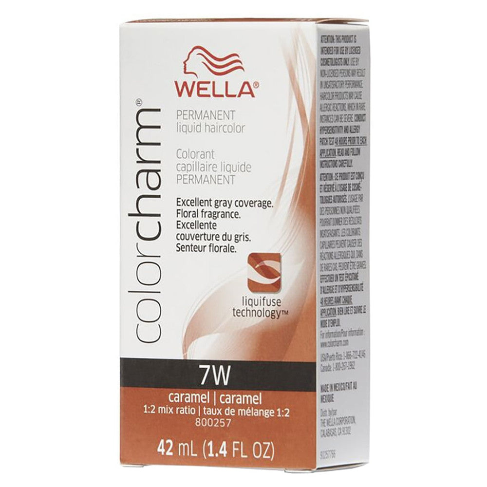 Wella Color Charm Liquid Hair Color, 7W Caramel, 1.4 Oz