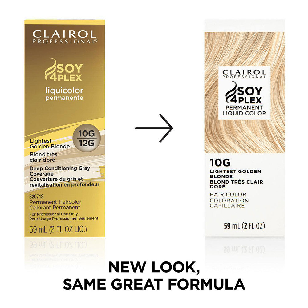 Clairol Professional Liquicolor 10G Lightest Golden Blonde Permanent Hair Color, 2 Oz