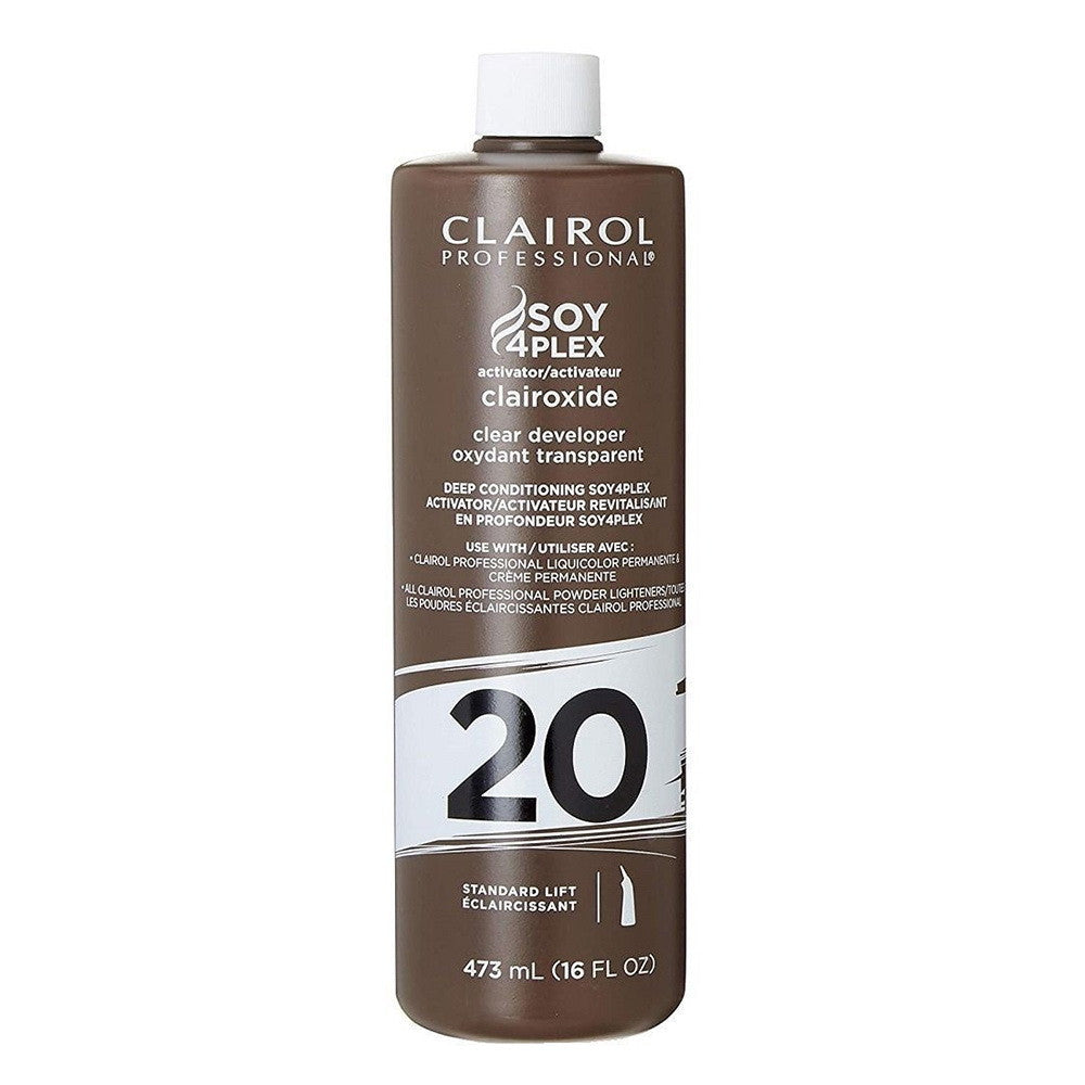 Clairol Professional Soy4Plex Clairoxide Clear Liquid Hair Developer Standard Lift, 20 Vol, 16 Oz