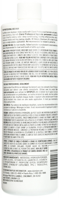 Clairol Pure White Creme Developer 40 Maximum Lift, 16 Oz