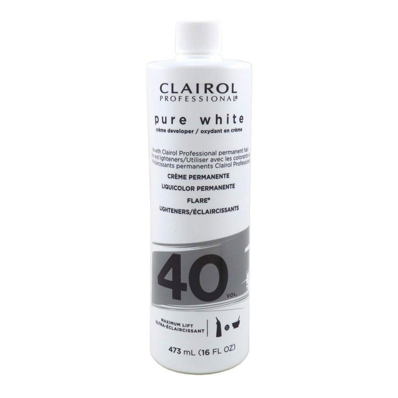 Clairol Pure White Creme Developer 40 Maximum Lift, 16 Oz
