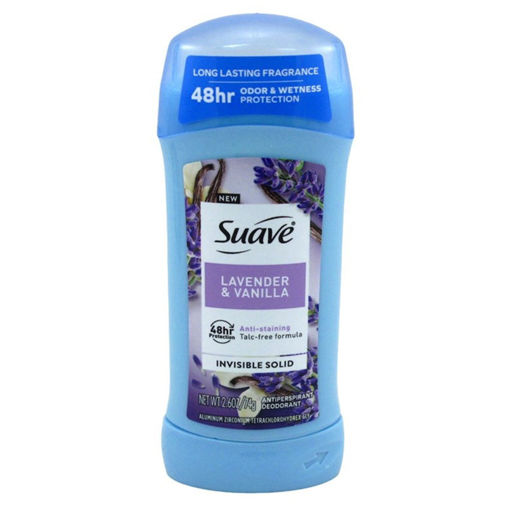 Suave Lavender and Vanilla Invisible Solid Antiperspirant Deodorant 2.6Oz (74g)
