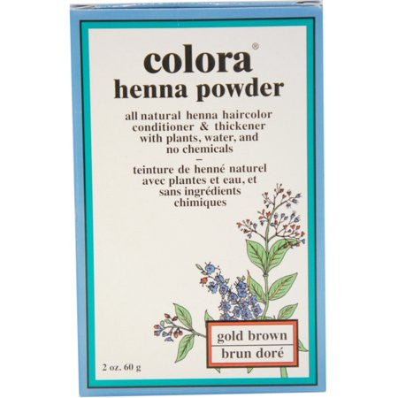 Colora Henna Powder Hair Color Gold Brown, 2 Oz