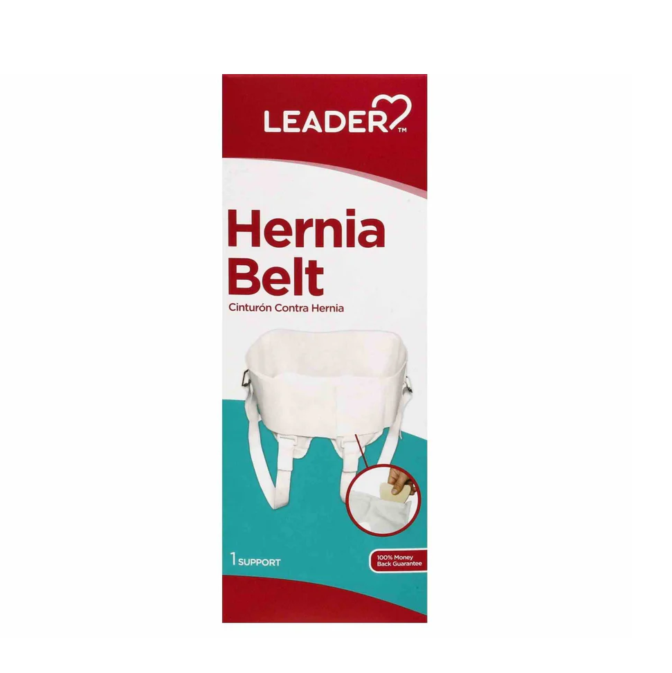 Leader Hernia Belt White Large, 1 Ea