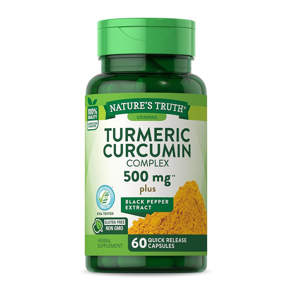 Natures Truth Turmeric Curcumin Complex 500 Mg Plus Black Pepper Extract, 60 Ea