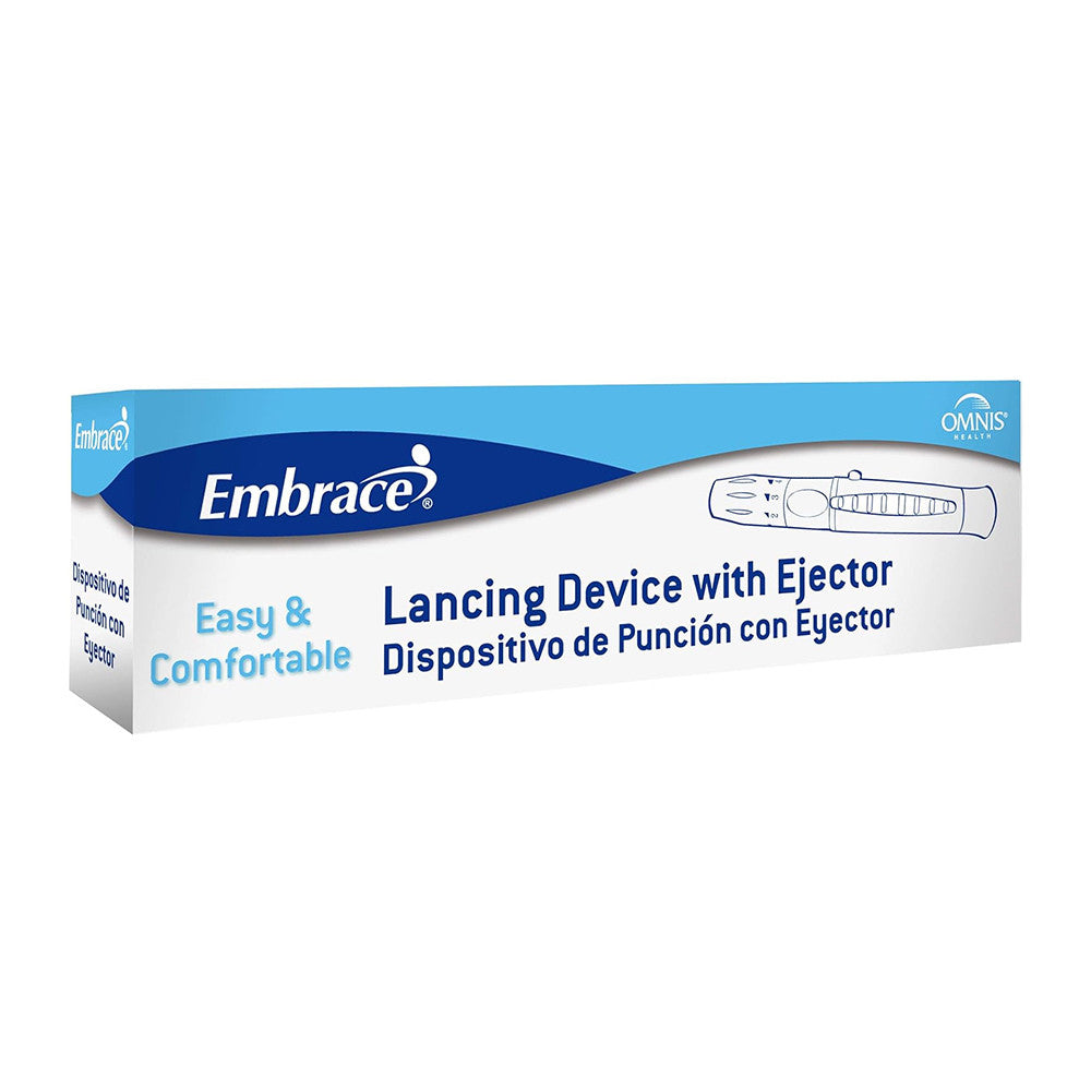 Omnis Health Embrace Easy and Comfortable Lancing Device with Ejector, 1 Ea