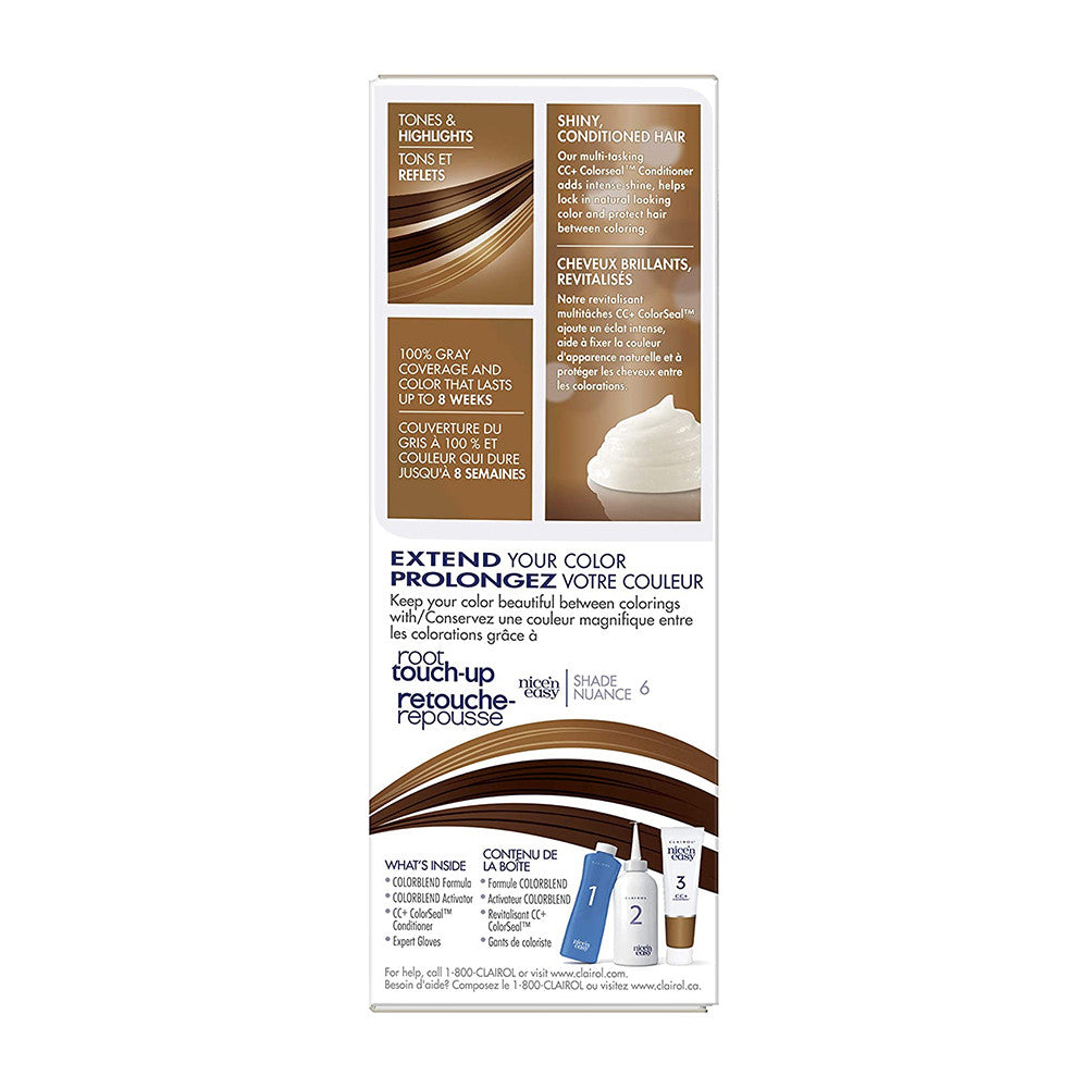 Clairol Nice N Easy Permanent Hair Color Kit, Natural Light Neutral Brown #116, 1 Ea