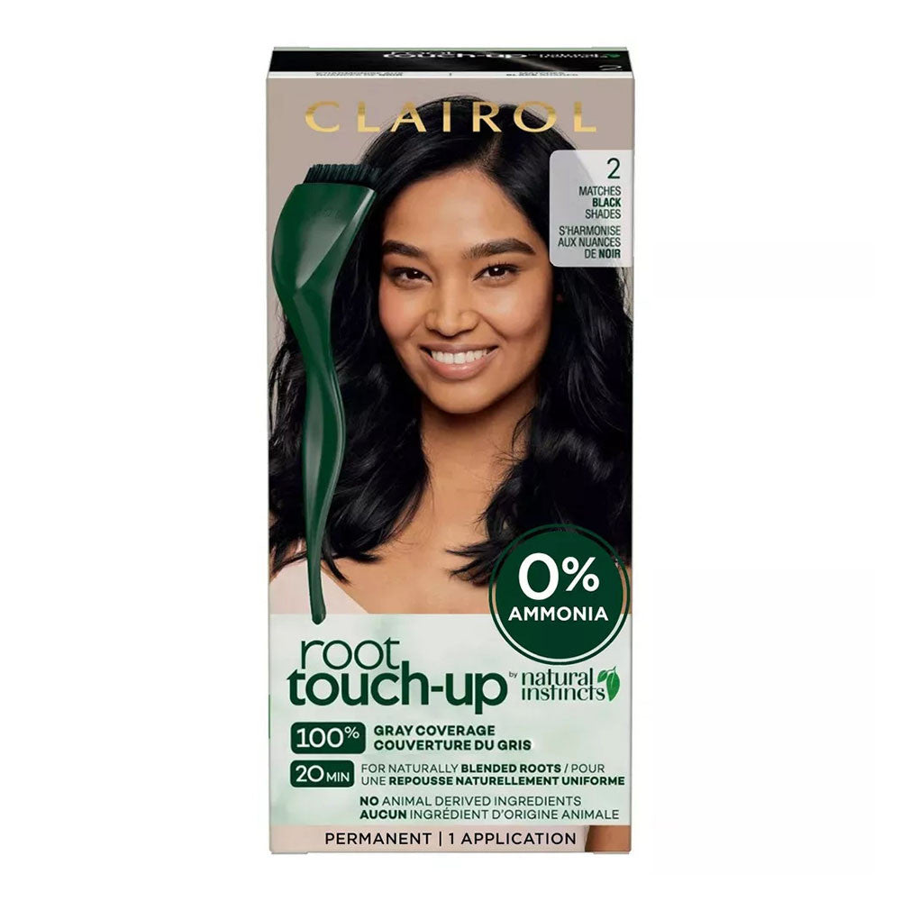 Clairol Root Touch Up By Natural Instincts Permanent Hair Color Kit, 2 Black, 1 Ea