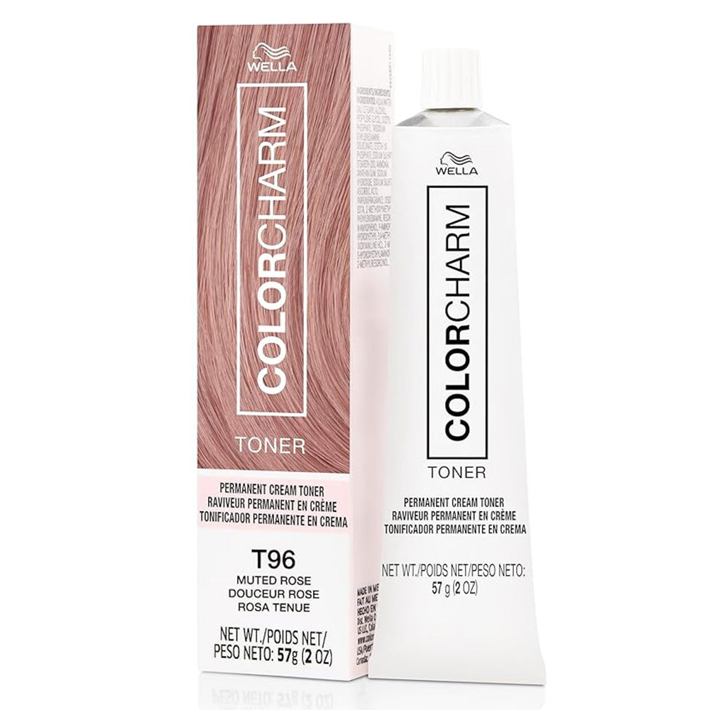 Wella Colorcharm T96 muted rose permanent Cream Toner 2Oz (57g)