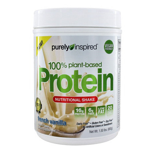 Purely Inspired 100% Plant Based Protein Nutritional Shake, Fresh Vanilla, 1.5 lbs