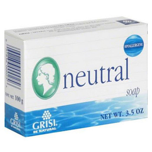 Grisi Neutral Bar Bath Soap, Hypoallergenic and Fragrance Free 3.5 oz, 1 ea