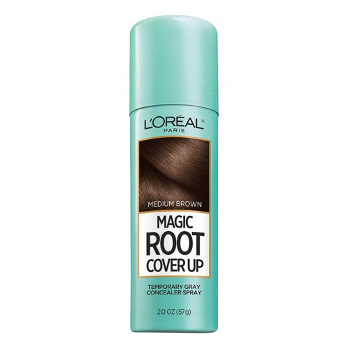 L'Oreal Paris Magic Root Cover Up Temporary Gray Concealer Spray, Medium Brown, 2 oz