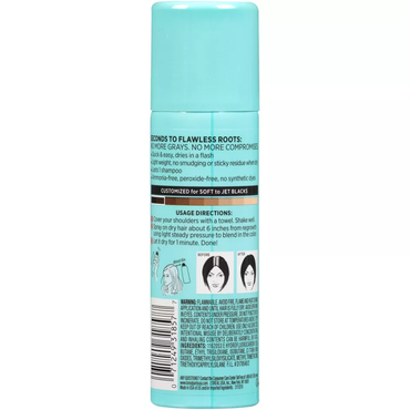 Loreal Paris Root Cover Up Dye Temporary Gray Concealer Spray, Black, 2 oz