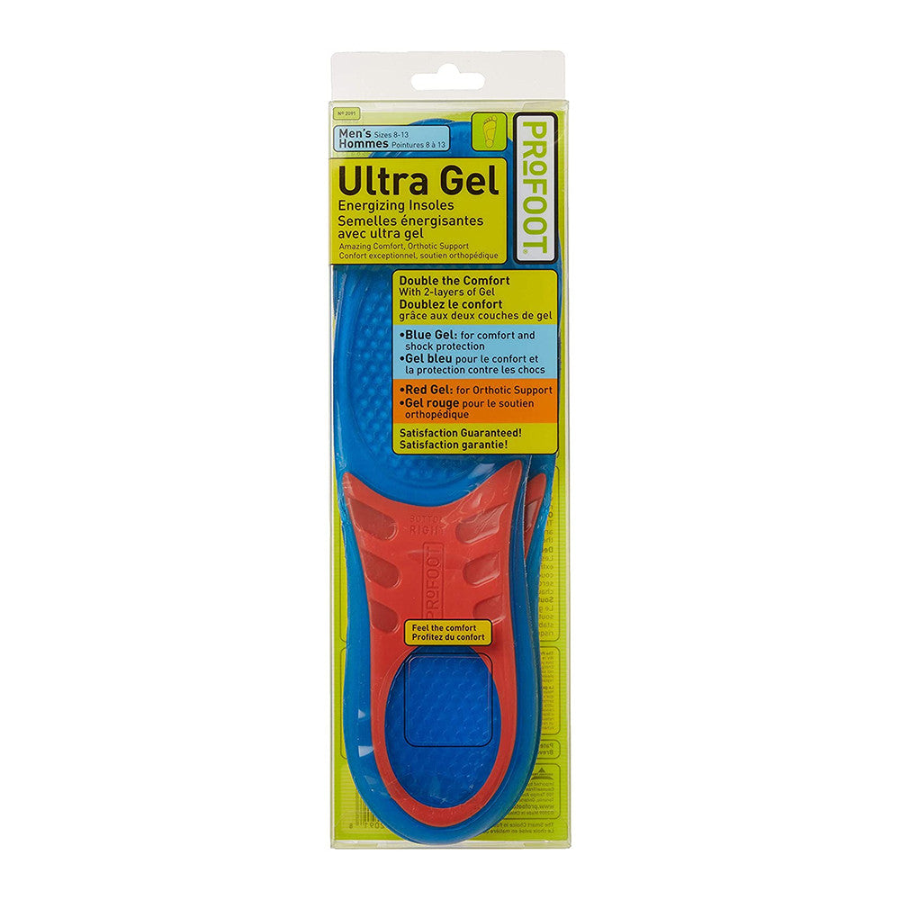 Profoot Ultra Gel Massaging Insoles Double Comfort For Men - 1 Pair