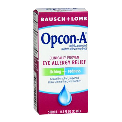 Bausch And Lomb Opcon-A Itching And Redness, Allergy Relief Eye Drops - 0.5 Fl Oz (15 Ml)