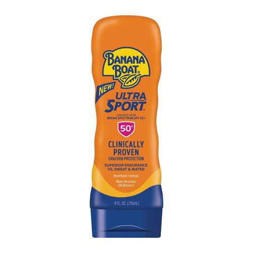 Banana Boat New Ultra Sport Sunscreen Lotion Spf 50 Plus, 8 Oz