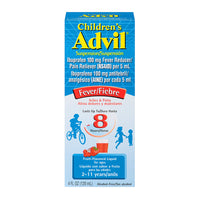 Advil Childrens Suspension Fruit Flavored Fever, Pain Reliever Liquid - 4 Oz