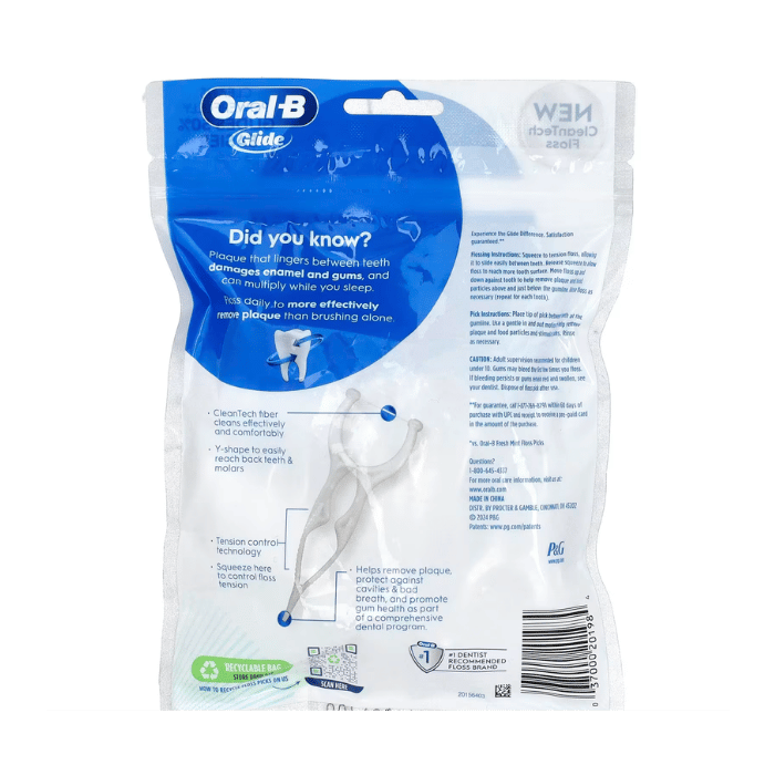 Oral-B Glide Pro Health Deep Clean Angle Floss Picks, 30 Ea
