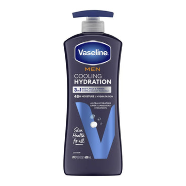Vaseline Men Cooling Hydration 3-in-1 for Dry Skin, 20.3 Oz