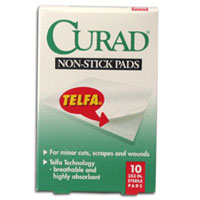 Curad Small Non Stick Pads 2 Inch x 3 Inch for Wound Protection and Absorption 10Ea