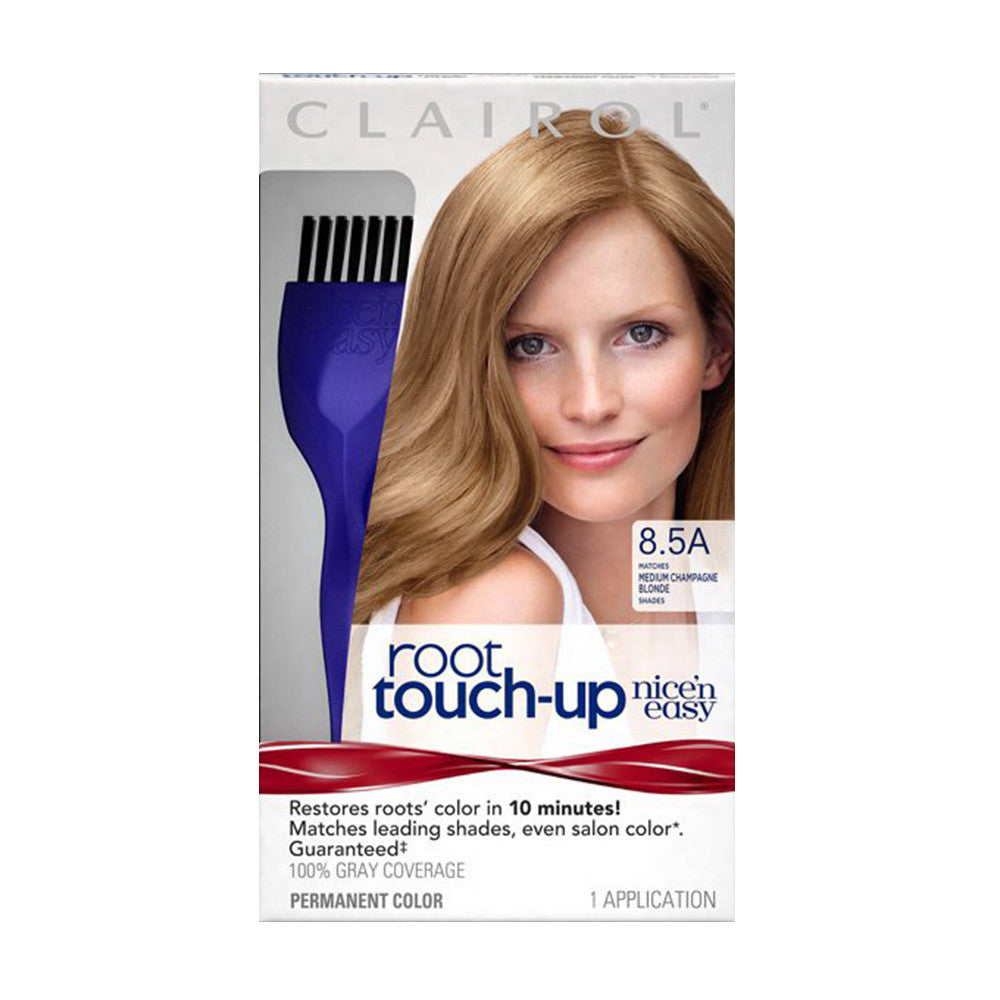 Clairol Nice N' Easy Root Touch-Up Permanent Hair Color, Medium Champagne Blonde 8.5 A, Kit