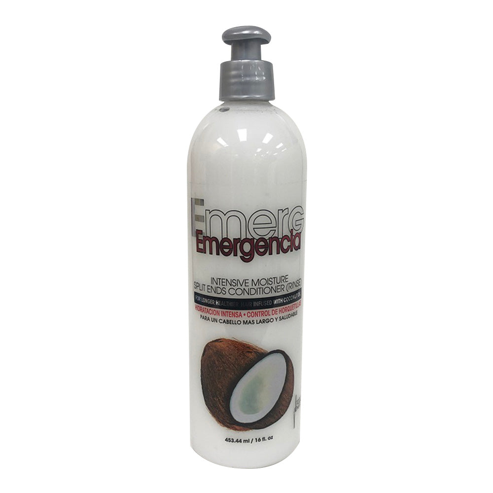 Emergencia Coconut Oil Split Ends Conditioner for Longer Healthier Hair 16Oz (453.44ml)